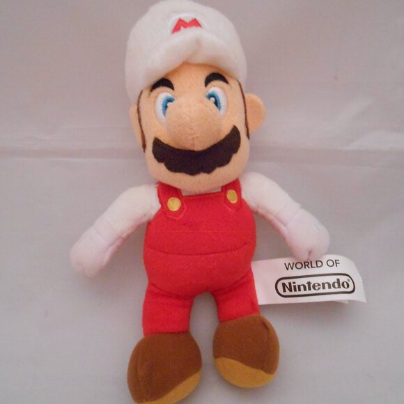 Nintendo Super Mario Fire Mario Plush, 8 Inch, Stuffed Animals/Plush, Video Game - Picture 1 of 6